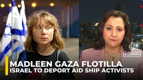 Madleen flotilla_ Israel says Gaza aid ship activists held at Ben Gurion Airport await deportation