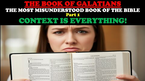 THE BOOK OF GALATIANS: THE MOST MISUNDERSTOOD BOOK OF THE BIBLE (PT. 1) CONTEXT IS EVERYTHING!