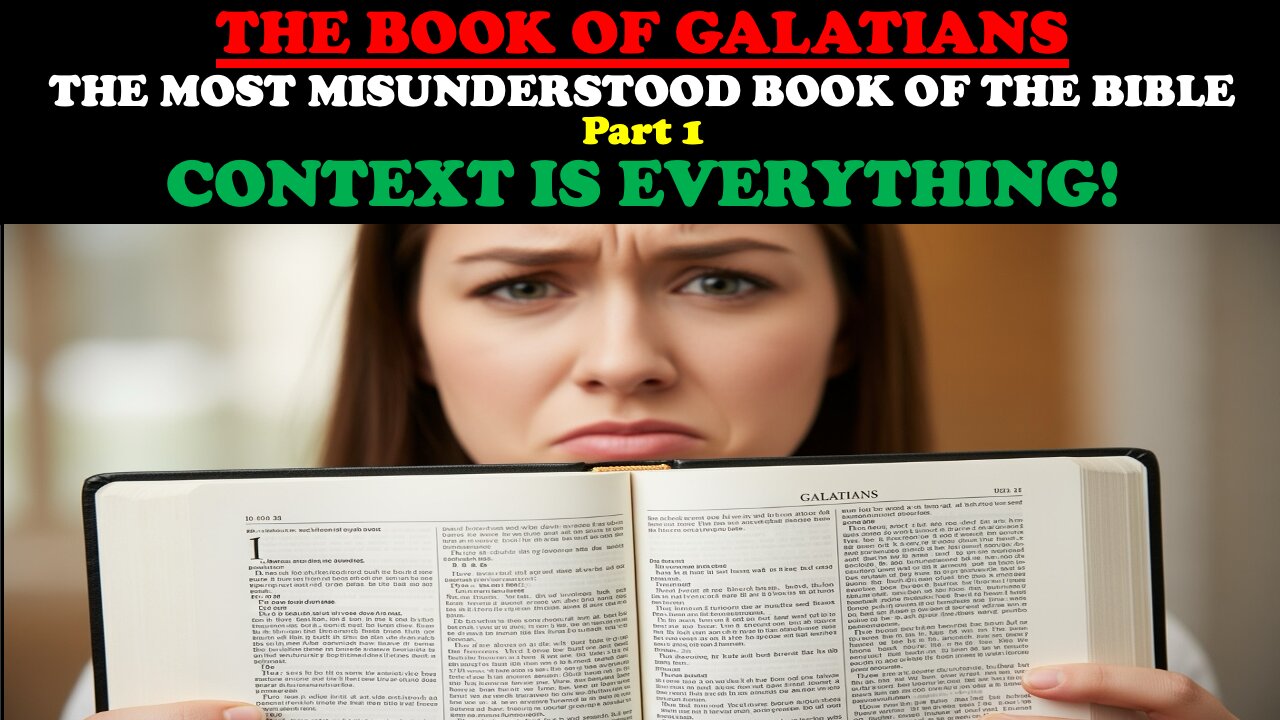 THE BOOK OF GALATIANS: THE MOST MISUNDERSTOOD BOOK OF THE BIBLE (PT. 1) CONTEXT IS EVERYTHING!