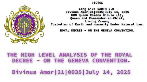 THE HIGH LEVEL ANALYSIS OF THE ROYAL DECREE - ON THE GENEVA CONVENTION.