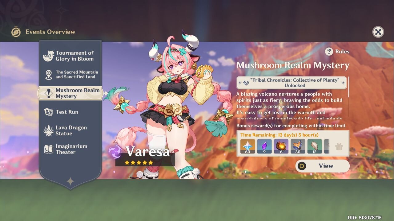 Mushroom Realm Mystery - Genshin Impact - Version 5.5 No Edit