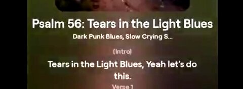 TEARS IN THE LIGHT - A BLUES JOURNEY THROUGH PSALM 56 🙌