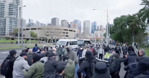 PATRIOT AUSTRALIAN DEMONSTRATORS🌳🇦🇺🚶‍♂️🚶‍♀️📸CLASH WITH ANTIFA THUGS🌲🤼‍♂️💫