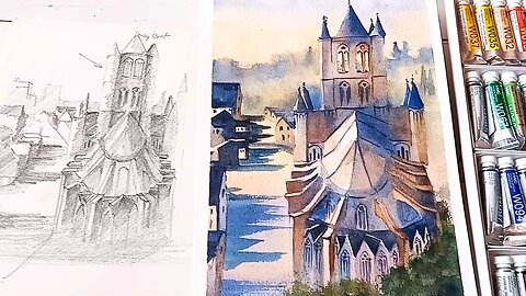 The SECRET to EFFORTLESS Loose Paintings | St Nicholas Church, Ghent Belgium