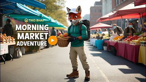 Morning Farmers’ Market Adventure 🦊🍓 | Tiko Bhai Explores Local Flavors | Vlog 51