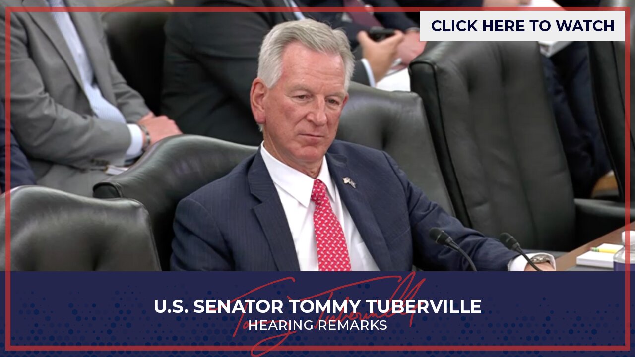Senator Tuberville Questions VA Nominee John Bartrum and DoL Nominee Jeremiah Workman in Hearing