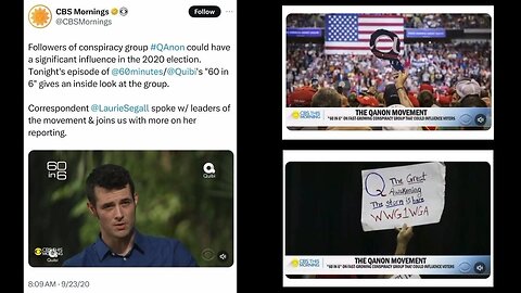 CBS Morning (9.30.20) The QANON Movement ~ with Nemos Interview