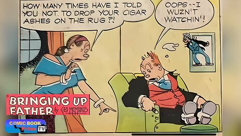 No smoking in the house, Bringing up father by George McManus #shortvideo #shorts #comics #funny