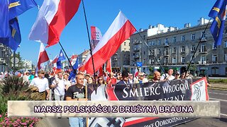 Marsz Polskości z Drużyną Brauna 2025. Warszawa, 15.08.2025. Konfederacja Korony Polskiej na Marszu