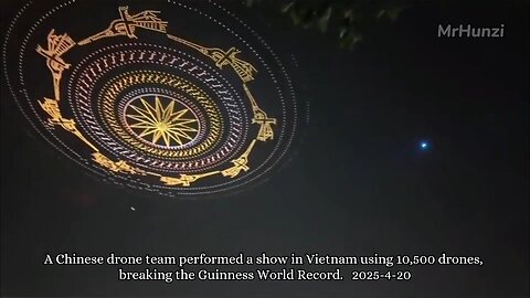 Chinese Drone Team Performing with 10,500 Drones