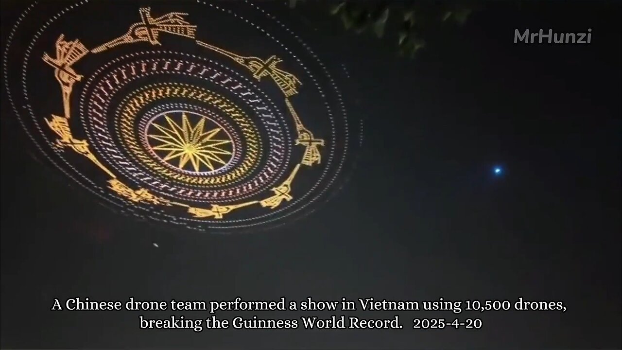 Chinese Drone Team Performing with 10,500 Drones
