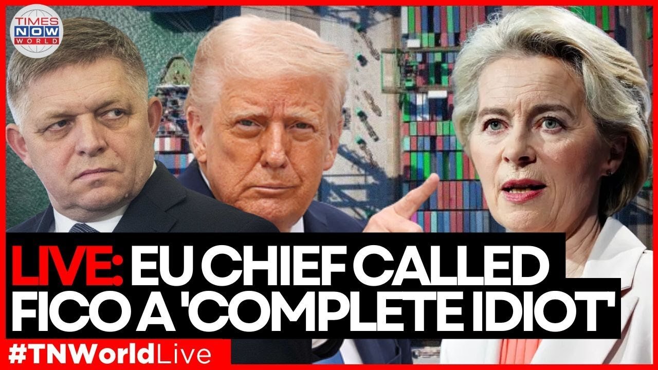 WATCH Live : Slovak PM Fico Clashes with EU Chief Over Trump Tariffs & Mystery Surprise!
