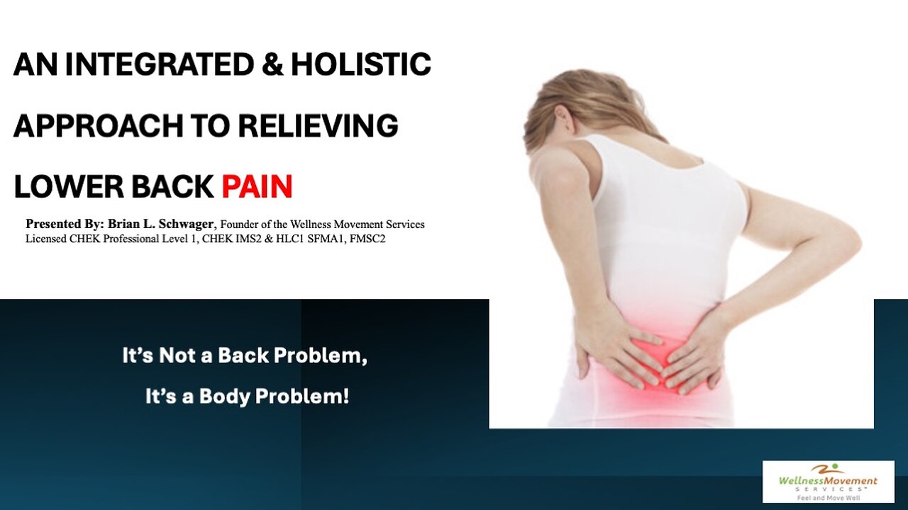 Relieving Lower Back Pain: Part 5A