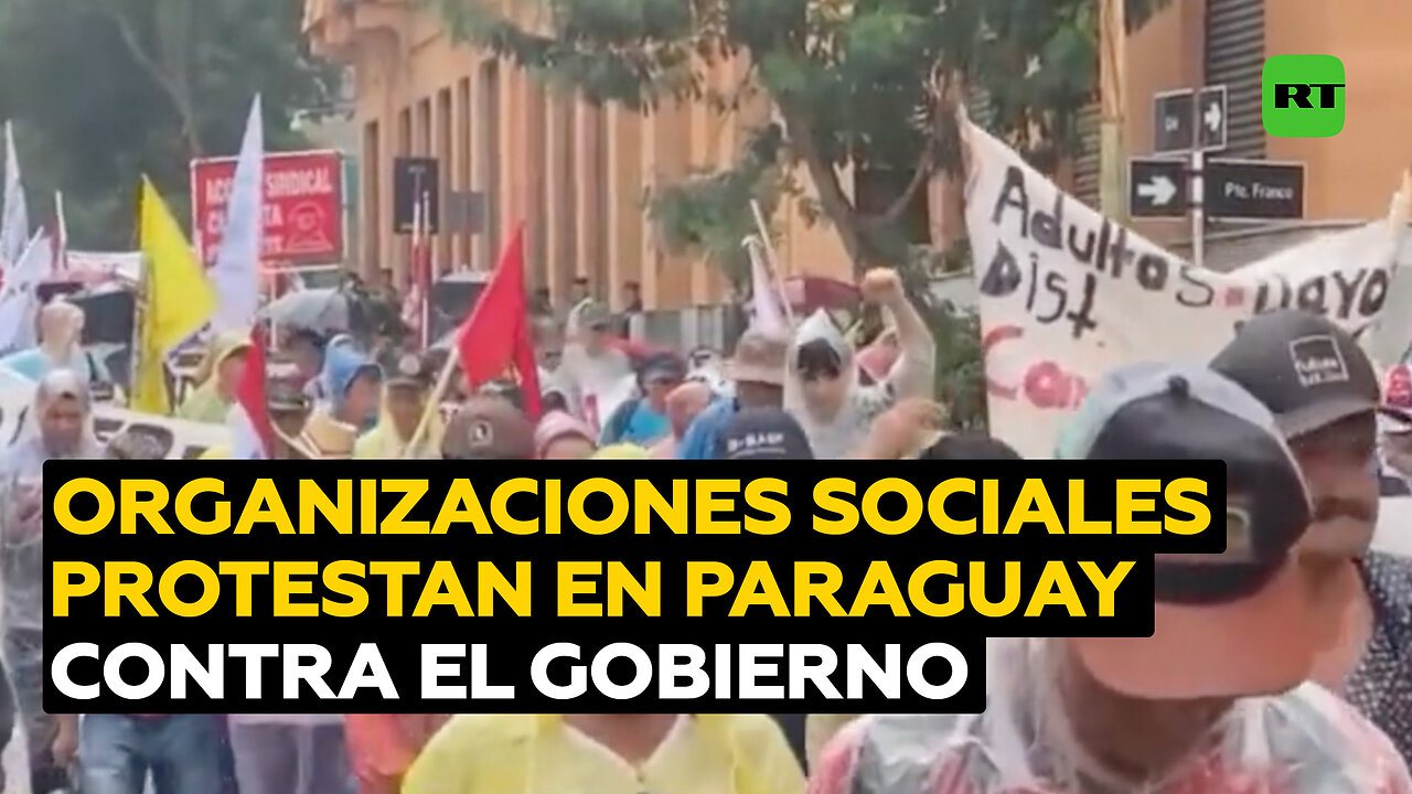 Paraguayos protestan contra el gobierno de Santiago Peña