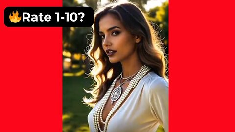 🔥 Rate Her Chest & That Pearl Necklace in This White Blouse 1-10? 😍 Supermodel 4K