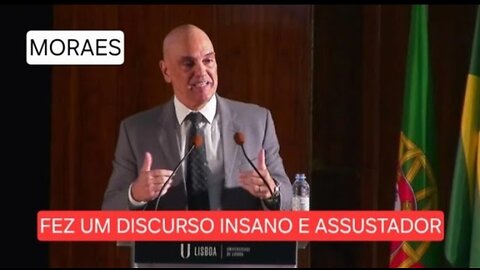 Moraes gave a lecture in Portugal and said something that scared everyone present.