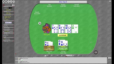 Flopping a Straight Flush .. hand 6...... 09 01 25