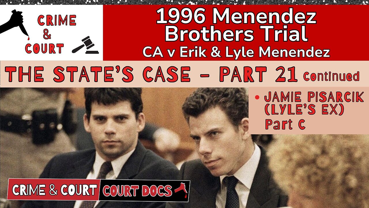 Menendez Brothers 1996 Trial | State's Case Part 21 - Jamie Pisarcik - C (CA v Erik & Lyle Menendez)