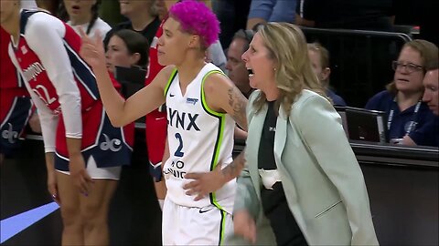 👀 TECH, Coach Reeve FURIOUS w/ foul call | Minnesota Lynx WNBA women's basketball