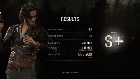 Resident Evil 4 Remake PS4 Mercenaries Luis Village 150 kills