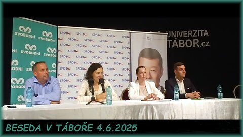 Beseda v Táboře 4.6.2025 Štěpán Tampír, Markéta Šichtářová, Libor Vondráček, Iveta Štefanová