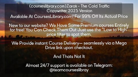 (courseslibrary.com)Zarak - The Cold Traffic Copywriter 2025 Version