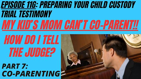 Ep 11G: Co-Parenting. Why Does It Matter And How Do I Testify About It In Family Court!