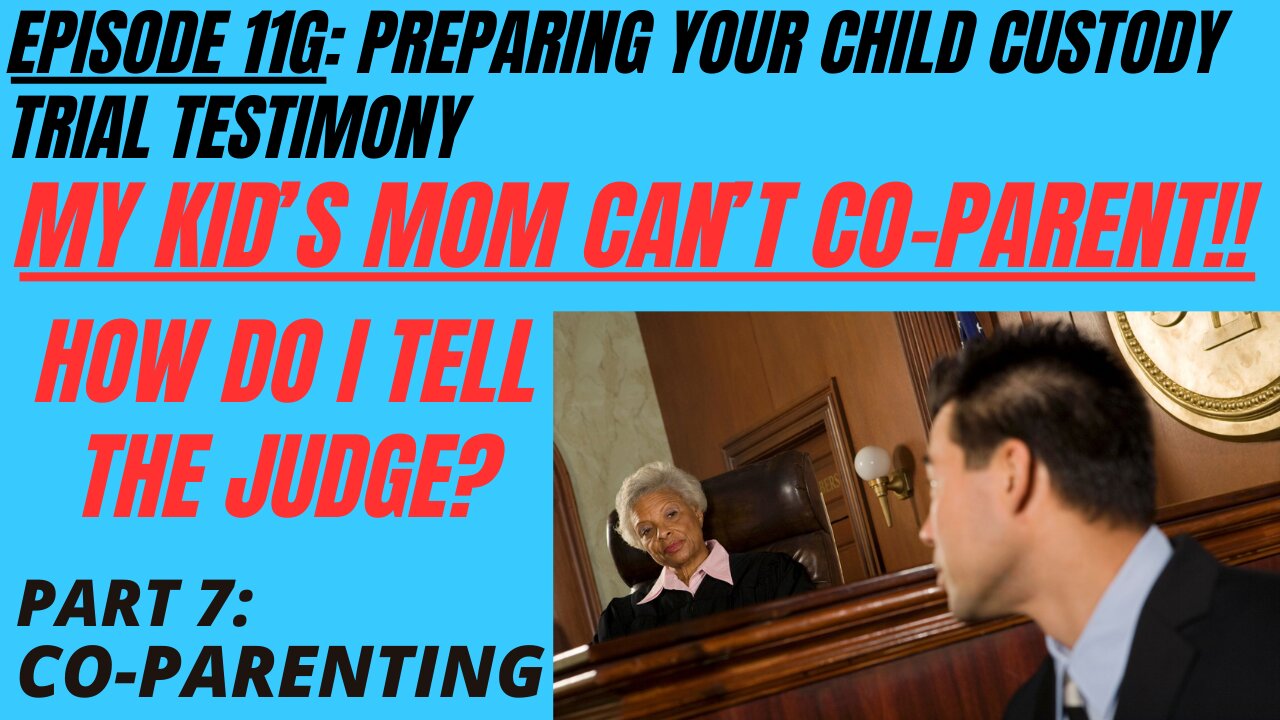 Ep 11G: Co-Parenting. Why Does It Matter And How Do I Testify About It In Family Court!