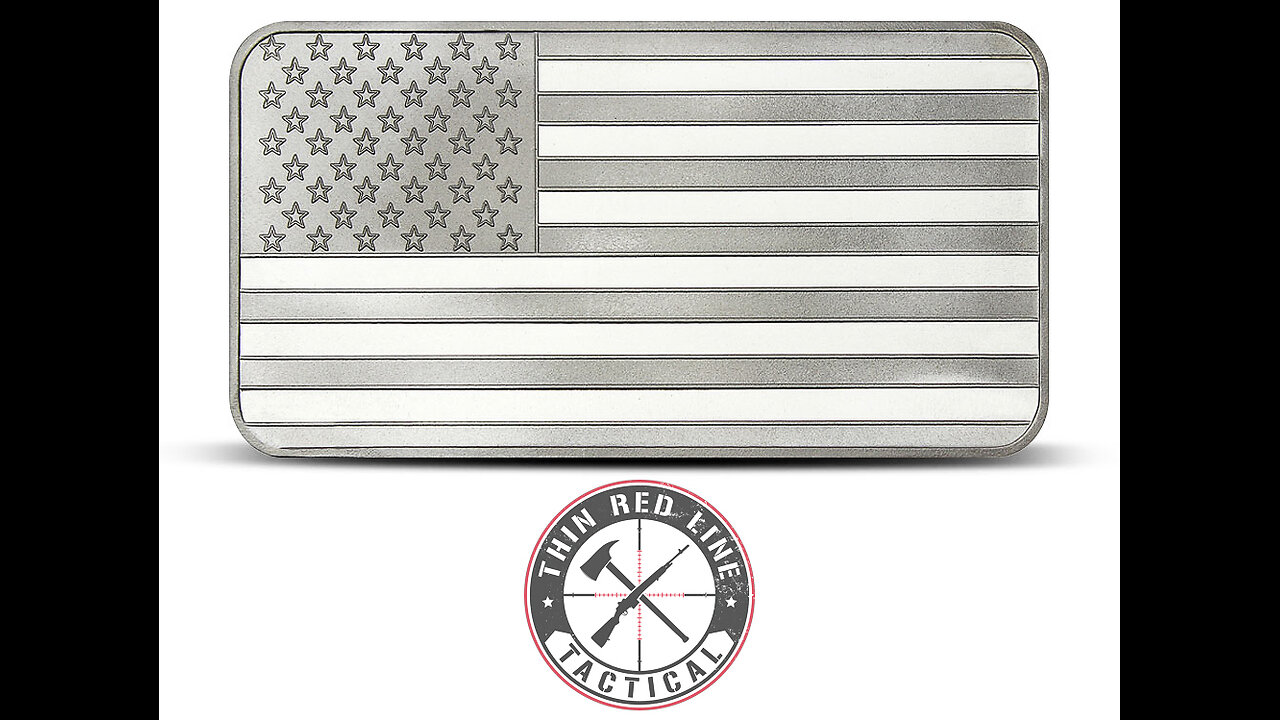 10 oz SilverTowne American Flag Silver Bar