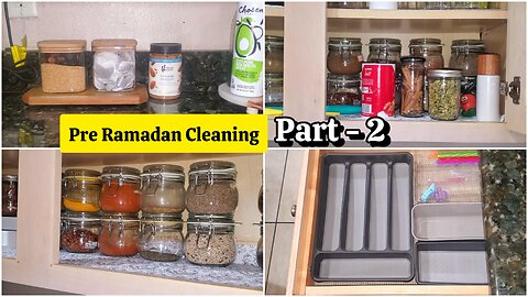 Ramadan Prep 2025🌙 Cleaning kitchen drawers, spice cabinets and spices jars | Ramadan ki tyari