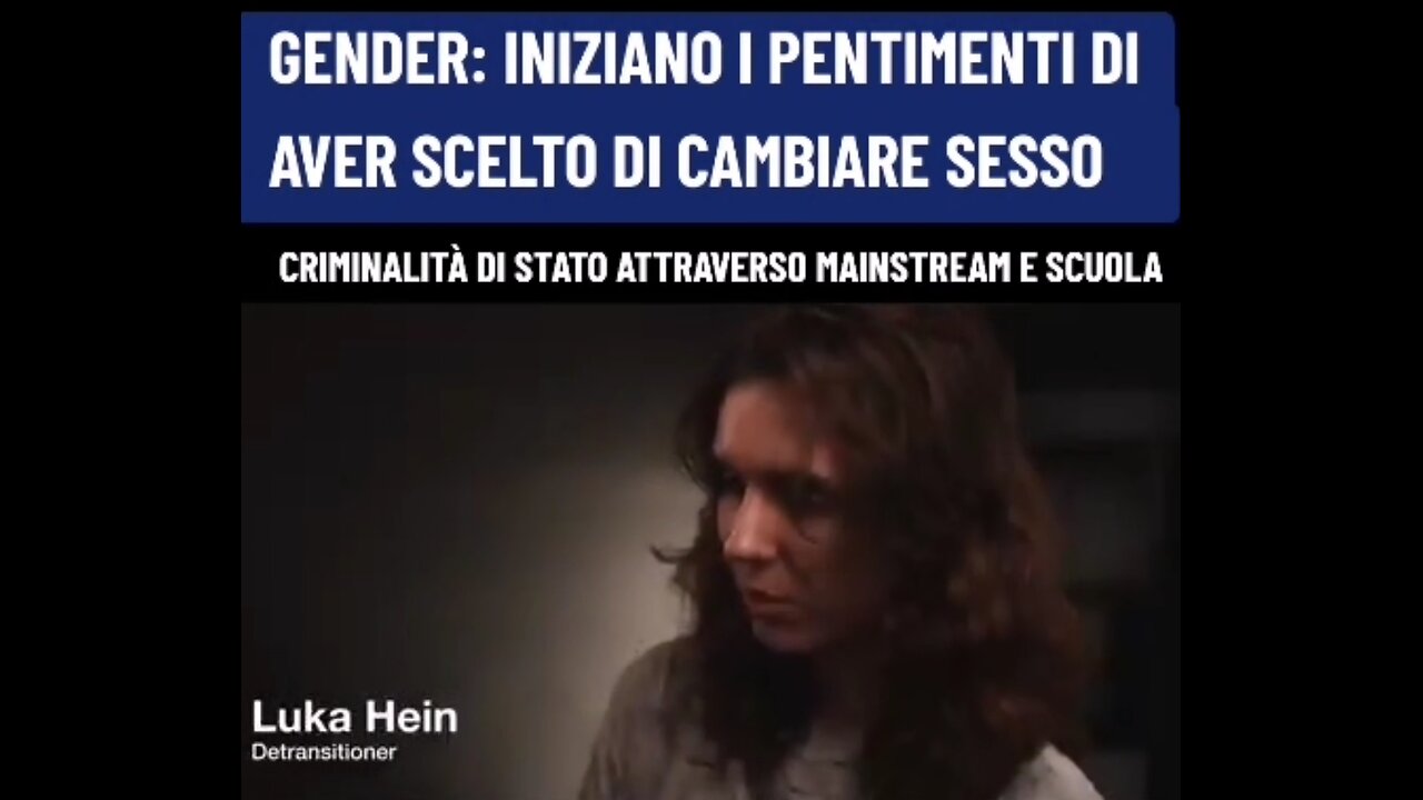 GENDER - INIZIANO I PENTIMENTI PER AVER CAMBIATO SESSO: "Luka Hein a 16 anni pensava di essere nata in un corpo sbagliato, per cui credeva che essere trans fosse la soluzione a tutto il suo dolore"