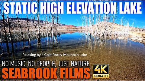 Static High Elevation Scene: Relaxing by a Cold Rocky Mountain Lake