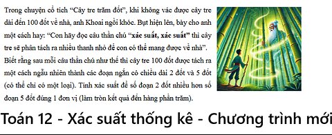 THPT Nguyễn Khuyến: Trong chuyện cổ tích “Cây tre trăm đốt”, khi không vác được cây tre dài đến 100