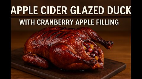 Apple Cider Glazed Duck with Cranberry Apple Filling