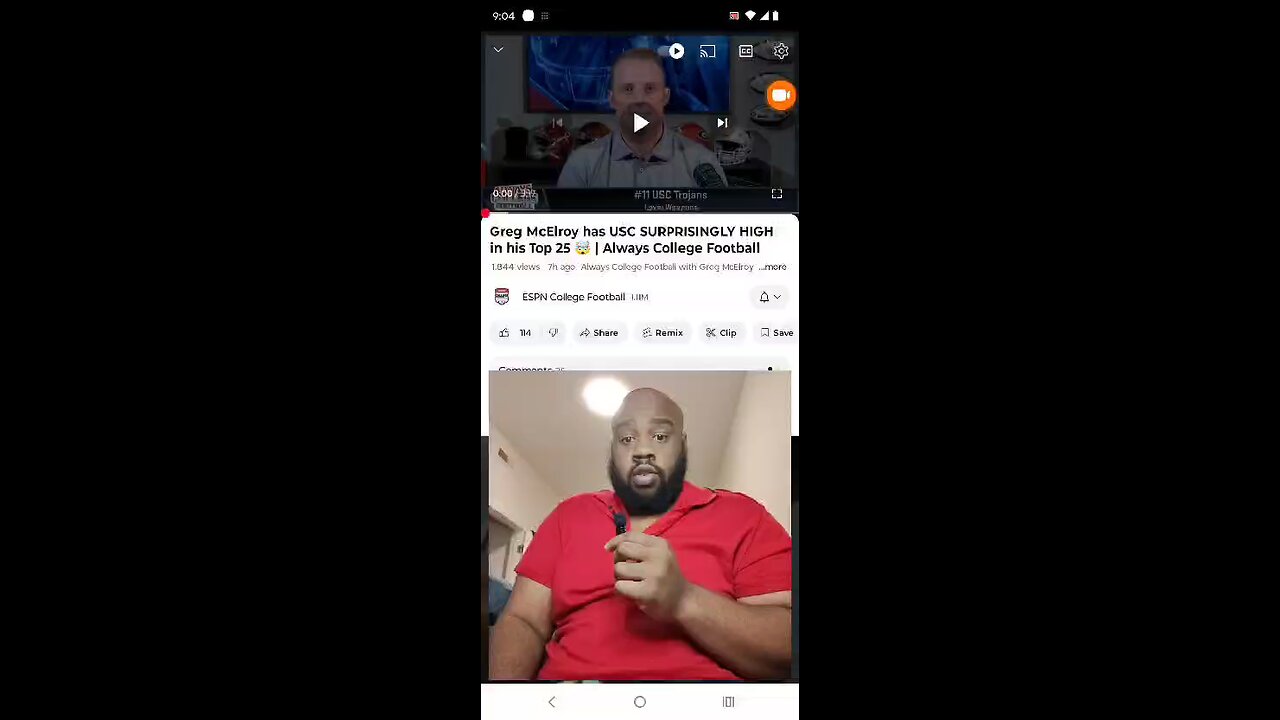 Greg McElroy has USC Surprisingly High in his Top 25