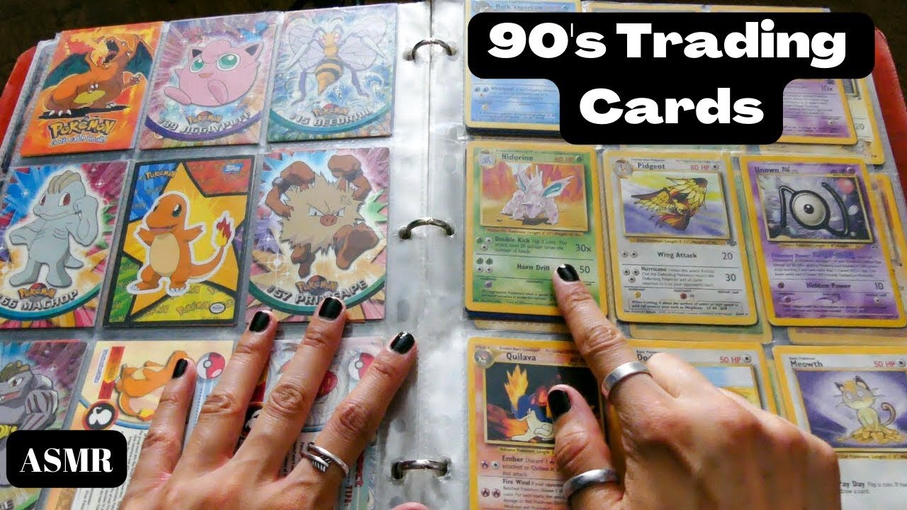ASMR Trading Card Collection (whispers, crinkles, page turning, tapping, scratching)