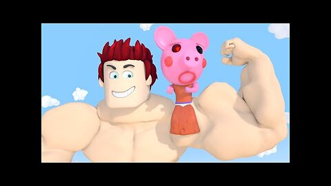 Top 5 | Rob and Lox love story | Muscular and Piggy | Roblox Animation