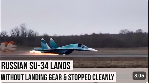 Impressive aircraft durability! Russian Su-34 jet stuns with gearless landing and stopped cleanly