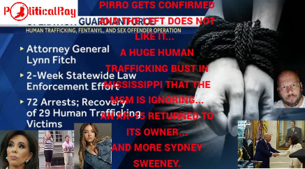 No one is talking about a massive bust of human trafficking in Mississippi... More Sydney outrage..