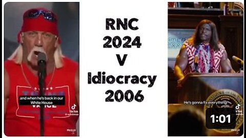 "Comparison: RNC 2024 and Idiocracy 2006"