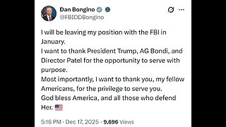 FBI Bongino resigning!