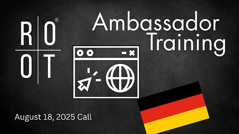 Optimierung der aktuellen ROOT-Website | Botschafter-Schulung | 18. August 2025 | German