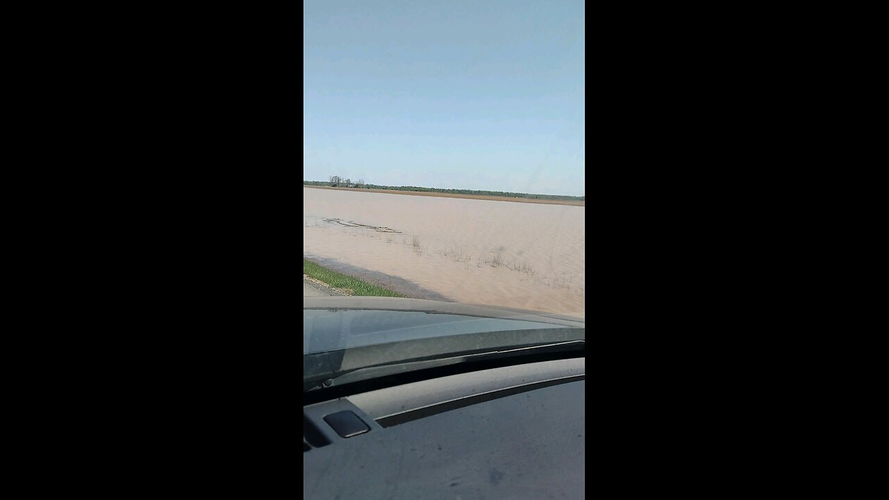 Flooded fields in Arkansas