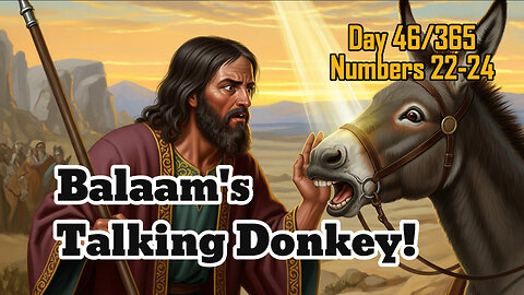 Day 46/365 - King Balak's Curse on Israel Backfires | Donkey Warns Balaam #bible #numbers