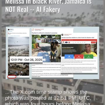 Fact Check: Photo Of Damage And Floods From Hurricane Melissa In Black River, Jamaica NOT Real -- AI