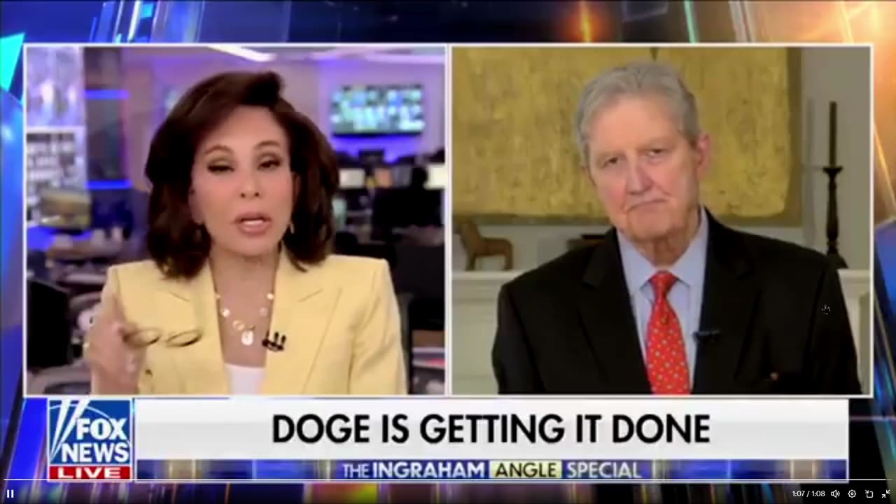 Senator John Kennedy says Elon Musk and DOGE need to hold a presser every week