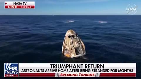 Capsule carrying 2 NASA astronauts who were stuck in space for 9 months splashes down safely to Earth