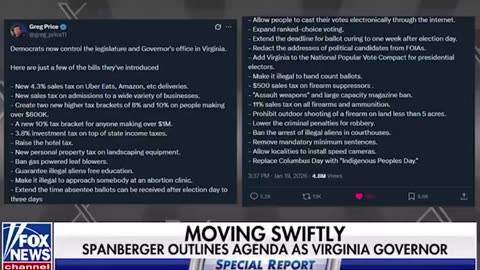 Virginians are SHOCKED that new "moderate" Democrat Gov. Abigail Spanberger is moving to