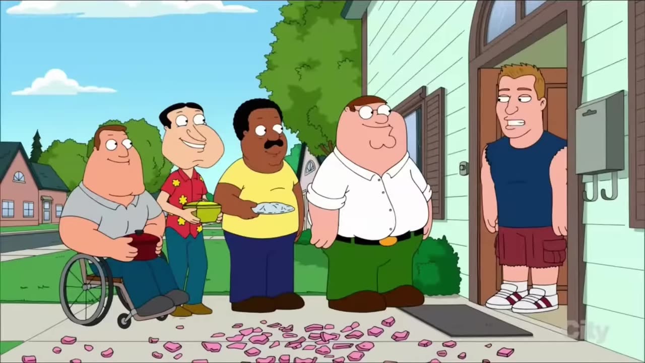 Peter and the gang meet the new neighbour