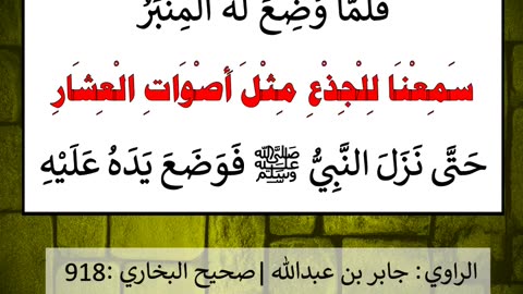 كان جذع يقوم إليه النبيﷺ ، فلما وُضع له المنبر - الشيخ عبد الرزاق البدر